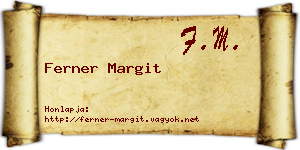 Ferner Margit névjegykártya